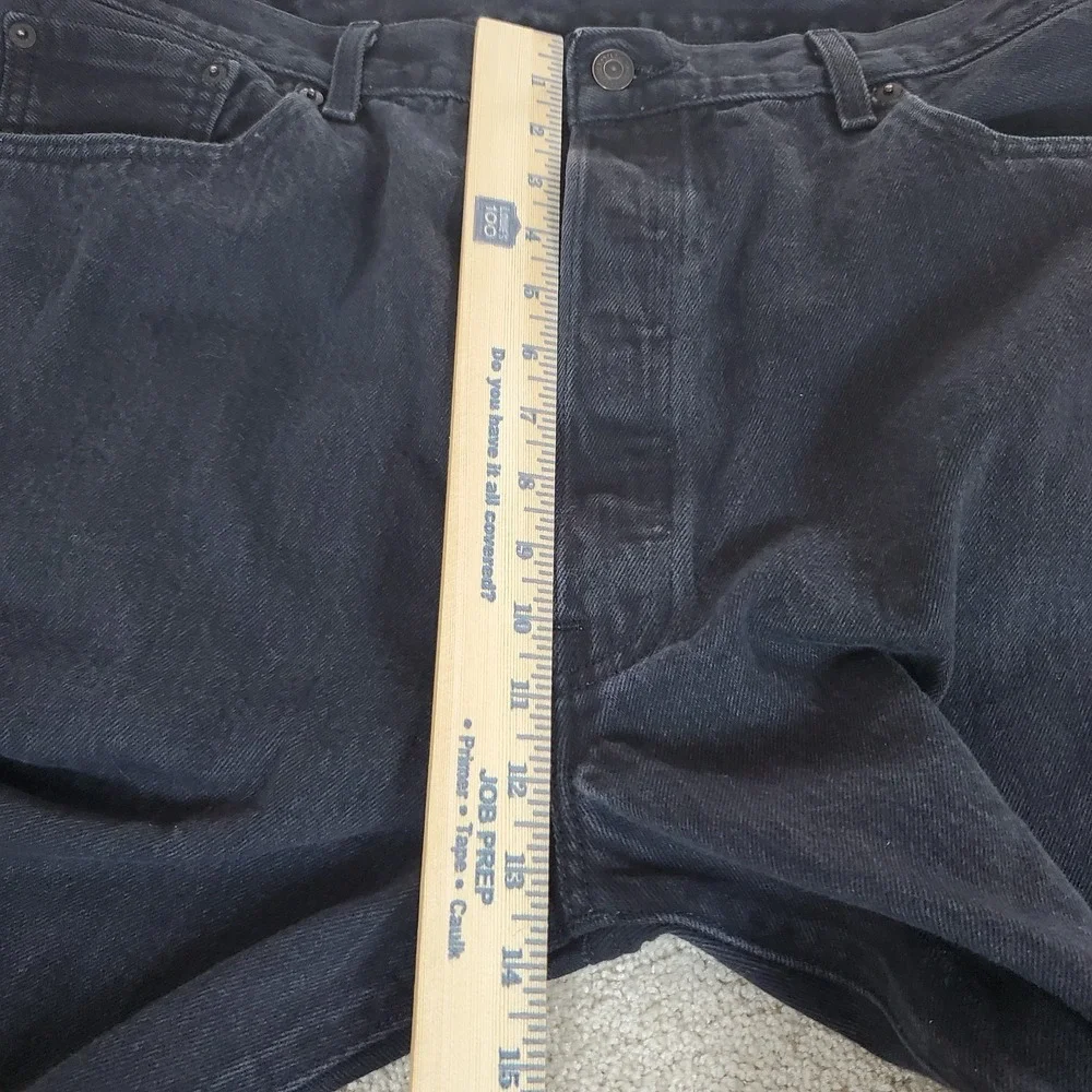 LEVIS 501 Men's 42X32 ACTUAL MEASURE 40X30‎ Black Jeans Straight Button Fly Y2K